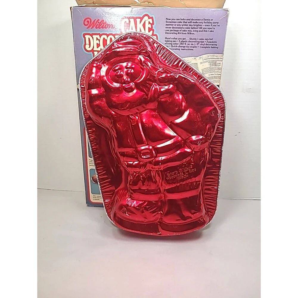 Wilton Cake Decorating Kit Santa Snowman Christmas Vintage 1978 Pan Only